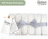 6 Pack 100% Parker Baby Washcloths - of Cotton Muslin Wash Cloths - Soft, Absorbent and Natural - White