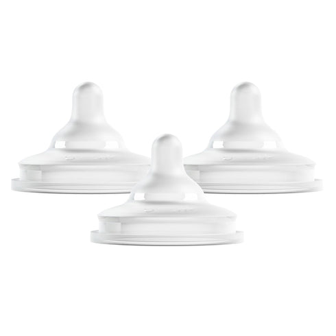 Boon Nursh Curve Silicone Baby Bottle Nipples - Food-Grade Silicone Bottle Nipples