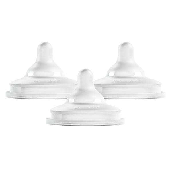 Boon Nursh Curve Silicone Baby Bottle Nipples - Food-Grade Silicone Bottle Nipples