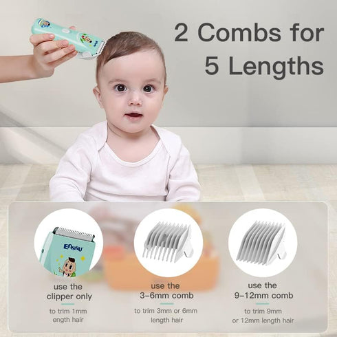 ENSSU Baby Hair Clippers - Lower Noise Haircut Trimmers for Children with Autism, Waterproof Hair Cutting Kits