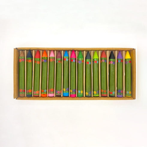 Pack 15 127 Azafran Organic Pencil Crayons - of Colored Thins, Non Toxic Ingredients, Non-Greasy, Eco Friendly, Food