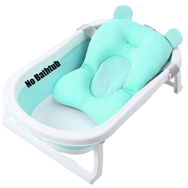 SIQITECHNO Baby Bath Cushion Newborn Bathtub Mat Non-Slip Baby Bath Pad Quick Dry
