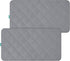 Crib Mattress Protector Waterproof Crib Sheets Fitted 2 Pack Gray Quilted Toddler