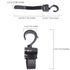 Stroller Hooks, Pack of 2, Black, for Hanging Diaper Bags, Baby Stuff Organizer, Groceries, Purse