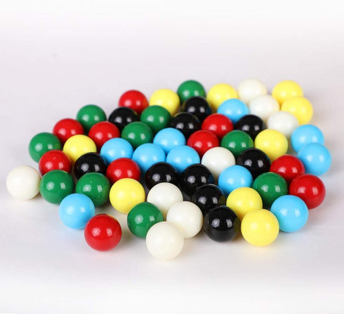 Game Replacement Marbles, 60pcs 9/16 in Solid Color Game Balls for Chinese Checkers and Marble Games