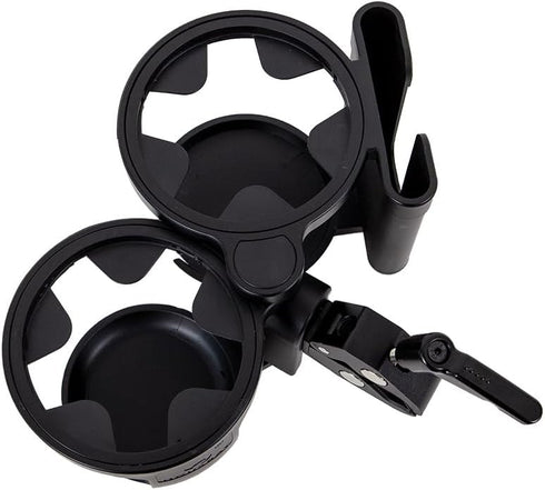 Universal Cup Holder with Clips, Large Caliber Designed Holder for 2 Cups, Stroller Milk Bottle Drink Holder