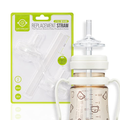 Grosmimi Stage 2 Replacements Straw Kit, 2 Counts