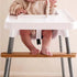 High Chair Footrest, Adjustable Height Natural Bamboo Pedal, Suitable for IKEA Antilop High Chair Footstool