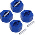 HobbyPark Aluminum 12mm Hex Wheel Hubs Nuts w/Pins Replacement of 1654 for RC Traxxas 1/10 Slash 4x4 (Navy Blue)