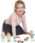Tender Leaf Toys Goodwood Family Wooden Miniatures, Multicultural Action Figure for Dollhouse, Age 3+
