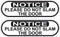 StickerTalk Oblong Do Not Slam Door Vinyl Stickers, 1 Sheet of 2 Stickers, 5 inches by 1.5 inches Each