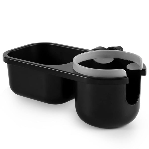 Accmor 2 in 1 Stroller Snack Tray, Non-Slip Grip Clip Accessory Compatible with Uppababy, Nuna, Doona, Grey