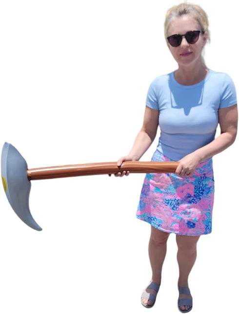 Inflatable Pick Axe (33") - Wood and Silver Color Toy for Kids Party Favors