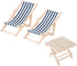 Mini Beach Chair, Wooden Beach Items for Dollhouse Miniatures, Beach Cake Decorations