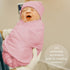 OWLOWLA Newborn Swaddle Set - Stretch Wrap Swaddle Receiving Blanket for Baby Boy Girl (Blush)