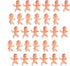 CCINEE 60 Pieces 1 Inch Mini Plastic Babies for Baby Shower Games, Bulk Tiny King Cake Babies Figurines for Party