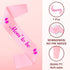 Goqaoix Mommy Mommy Mommy To Be Sash For Gender Reveal, Pink To Be Sash For Baby Shower Decorations, Pink Sashes