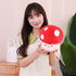Yeqivo 3D 25cm Cute Mushroom Plush Toy, Red Soft Mushroom Plushie Hugging Pillow Gift for Girls Kids Home Decor