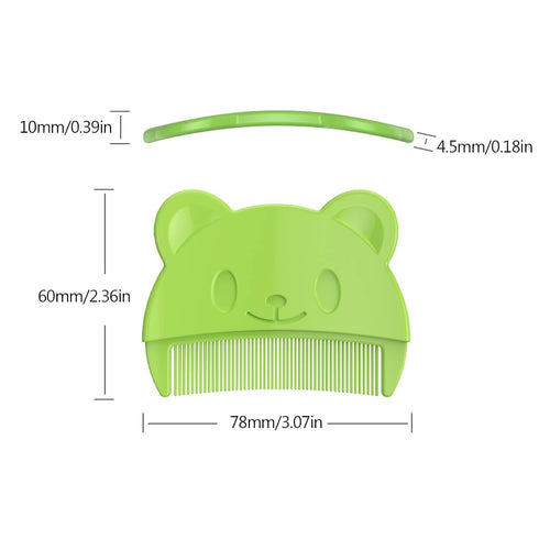EMASDGEY Set Set Newborn Cradle Caps Comb Head Bear Shape Travel Hair Styling for Toddler Bath Head Massage Newborn