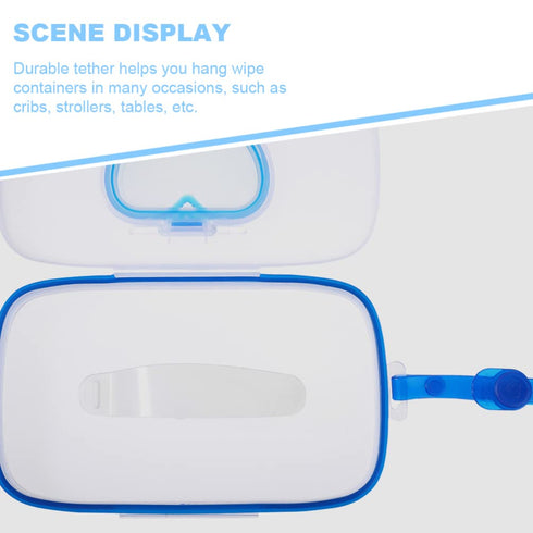 2-Pack Healifty Portable Baby Wipes Dispenser with Belt Clip Lightweight Travel Wipe Box for Stroller Crib Infant Wet