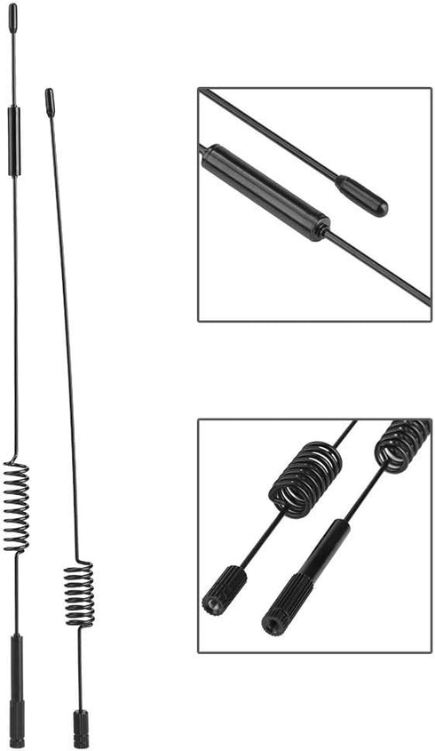 2 Pcs Black Metal RC Antenna, Decoration Accessory Parts for RC Crawler Car