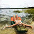 Giant Inflatable Champagne Bottle Pool Float, Large Outdoor Swimming Pool Inflatable Toy for Water Fun