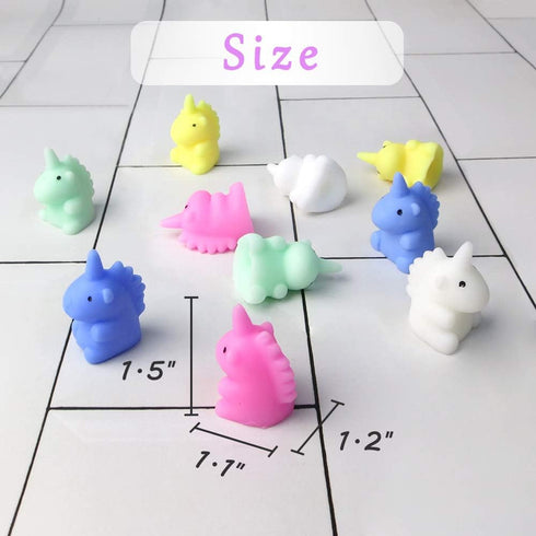 Unicorn Mochi Squishy Hand Toys - Mini Mochi Squishies Squeeze Toy Birthday Party Favors for Kids, Pack of 10