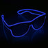 YouRfocus Wireless LED Light Up Glasses, Glow in the Dark for Rave Party, EDM, Blue
