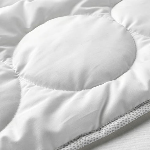 Generic 43" 49" Crib Duvet Insert for Baby White/Gray x Soft, Breathable Lyocell & Cotton Moisture-Wicking