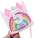 WAWUO Birthday Rainbow Girl Crown, Birthday Hat for Event Party Supplies and Photo Props