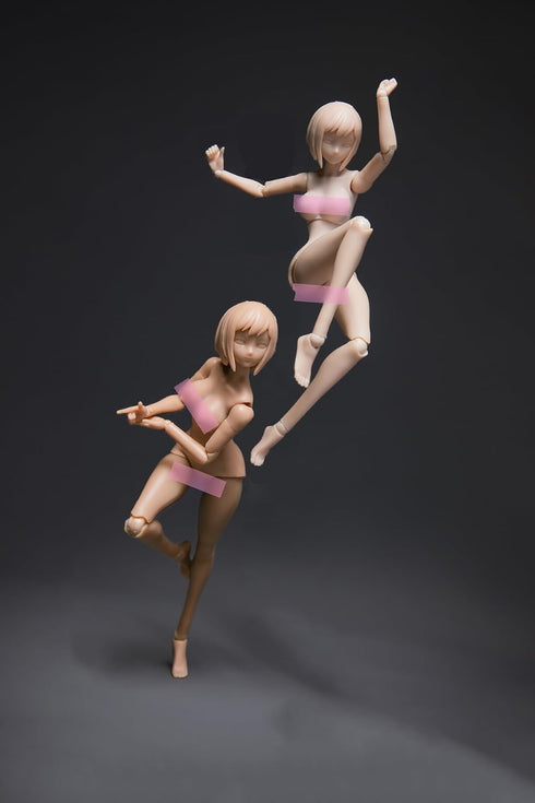 1/12 Body,6inch ST06B Fremego Scale Female Joint Flexible Action Figure Body Plump Body Type with Head Sculpt&Stand