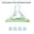 4 2 Count Baby Bottle Glass Wide Neck, Closer to Breastfeeding, Slow Flow Nipple, Anti-Colic, Ounce