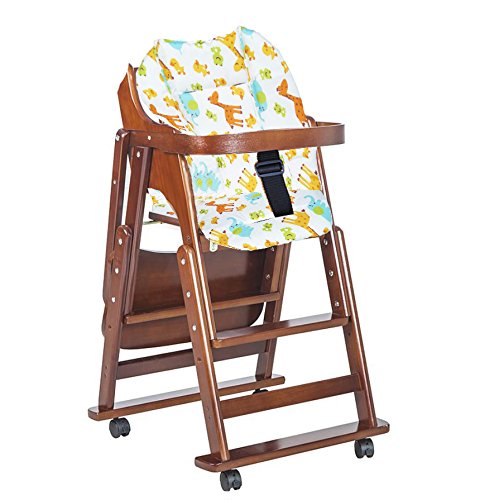 Twoworld Baby High Chair Seat Cushion Liner Mat Pad Cover with High Chair Straps (5 Point Harness)