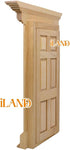 iLAND Dollhouse Door 1:12 Scale - Miniature Door with Handle & Knocker (Neoclassical Mini Door)