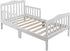 Volowoo Bed Frame for Girls & Boys, Classic Wood Bed Frame w/Safety Guardrail,