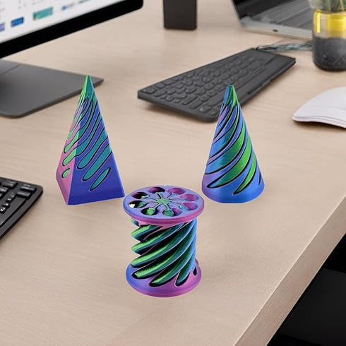 ajitxalr 3 Packs Impossible Cone,Spiral Cone Fidget Toy,Impossible Cones passthrough Impossible Pyramid