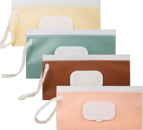 WedFeir 4pcs Baby Wipe Dispenser for Travel, Portable Refillable Baby Wipes Container for