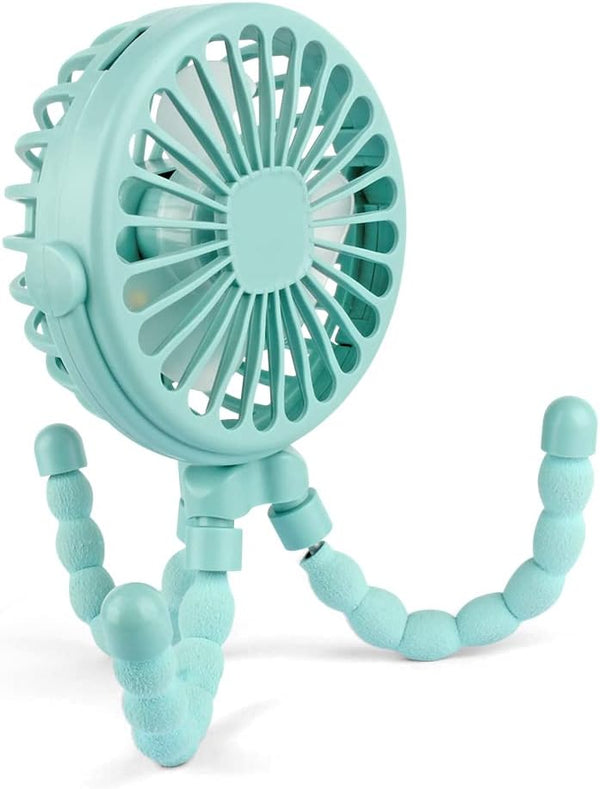 Suteng Clip-On Stroller Fan, Battery Operated Mini Portable Handheld Fan for Car Seat Crib, USB Rechargeable with 3