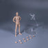 1:12 Scale Male Figure Body, 6in Flexible Drawman Action Figure Doll, Miniature Figure Collection