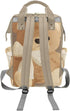 NZOOHY Backpack Mommy Backpack Brown Teddy Bear Bow Personalized Diaper Bag Multi-Function Custom with Name Large