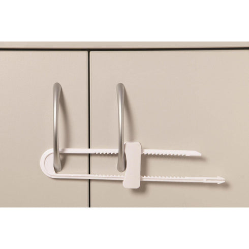 Dreambaby Sliding Cabinet Locks - Child Proof Latches, 6 Pack, White, Model L715