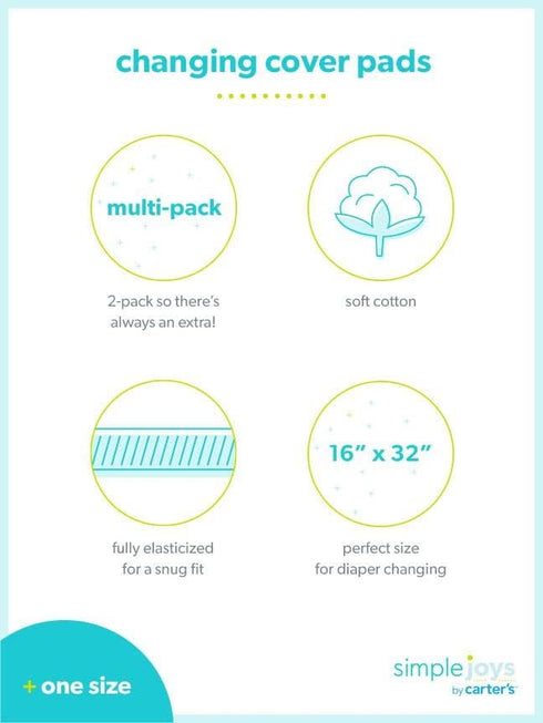 2-Pack Simple Joys by Carter's Baby Cotton Changing Pad Covers