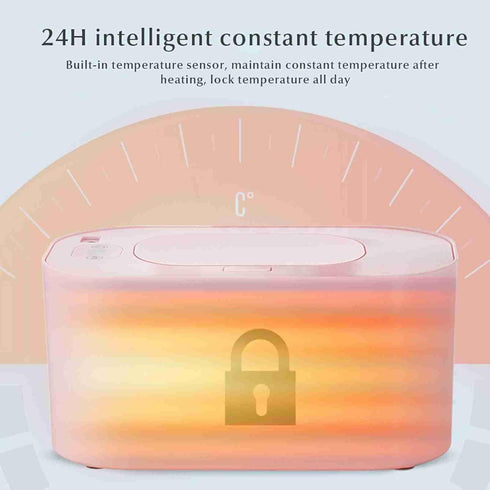 Temperatures,24 Baby Wipe Warmer,Baby Wipes Dispenser,Baby Wipes Heater Top Heating Box with Adjustable - Hour