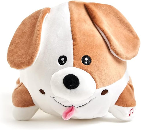 Cuddle Barn Jiggly Wigglies Puppy, Animated Interactive Stuffed Animal Dog Plush Toy with Cards, 11 inches