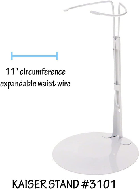 Kaiser Doll Stand 3101 - White Stand for 15" to 20" Chubby-Waisted Dolls
