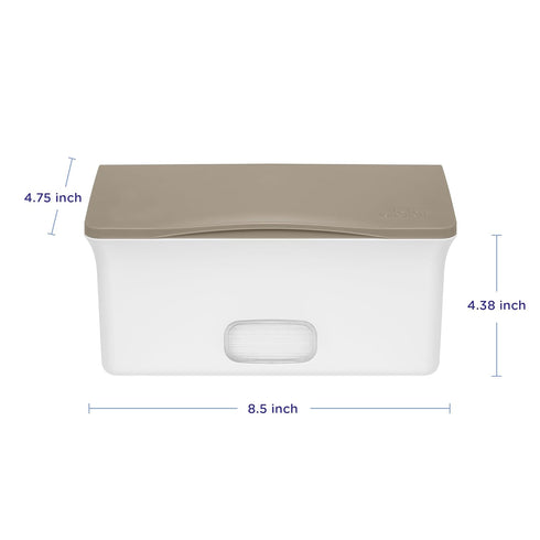 Ubbi Baby Wipes Dispenser with Weighted Plate and Secure Seal, Nursery and Baby Registry Essential to Keep Wipes Fresh