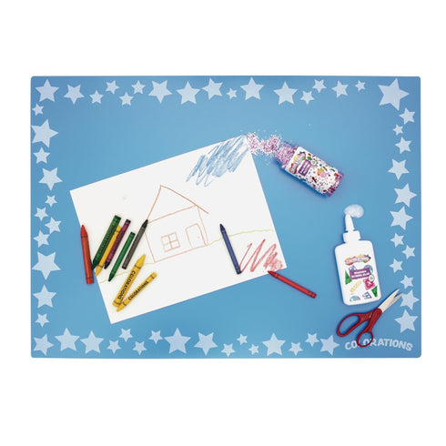 Set 6, Colorations Flexible, Plastic Mats, of Reusable, Sturdy, Durable, Washable, Multi-use, Art, Crafts, Painting