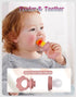 (Set 2), 4 Ginbear Silicone Baby Fruit Food Feeder & Freezer Tray of Infant Teething Feeder Pacifiers with Baby