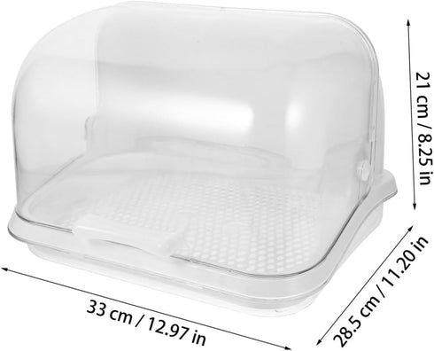 Countertop Toyvian Bottle Drying Box with Transparent Cover Milk Bottle Drainer and Storage Container for Tools