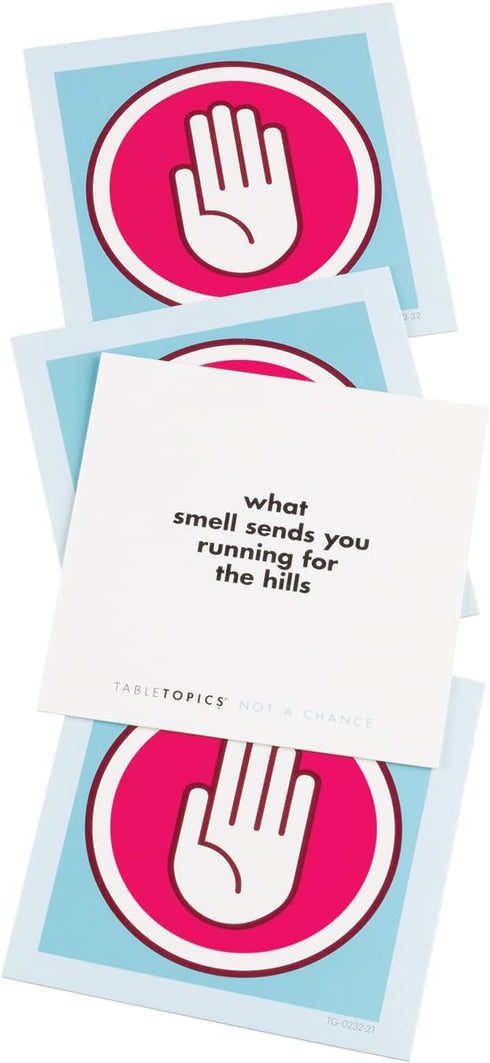 TableTopics to GO Not a Chance - 40 Fun Filled Question Cards for Friends & Family, Great for Game Night